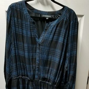 Long sleeve plaid dress